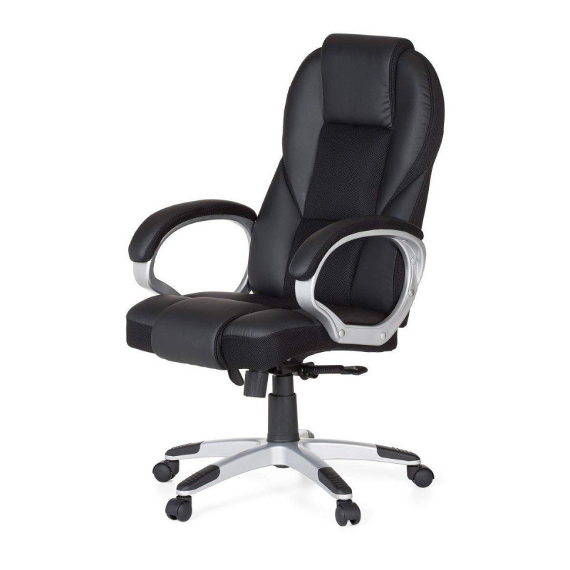 Silla Gaming ELIU en Piel y Malla Negra
