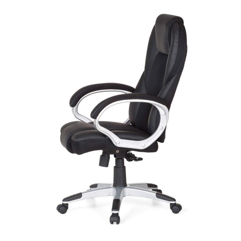 Silla Gaming ELIU en Piel y Malla Negra