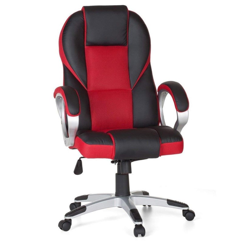 Silla Gaming ELIU en Piel y Malla Negra
