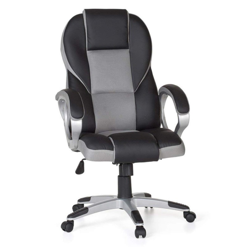Silla Gaming ELIU en Piel y Malla Negra
