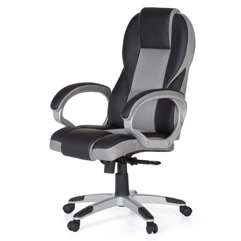 Silla Gaming ELIU en Piel y Malla Negra