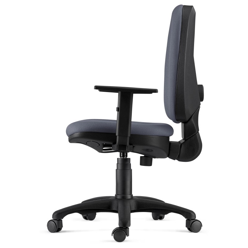 Silla Ergonómica PAROS en Tela Negro con Brazos Ajustables