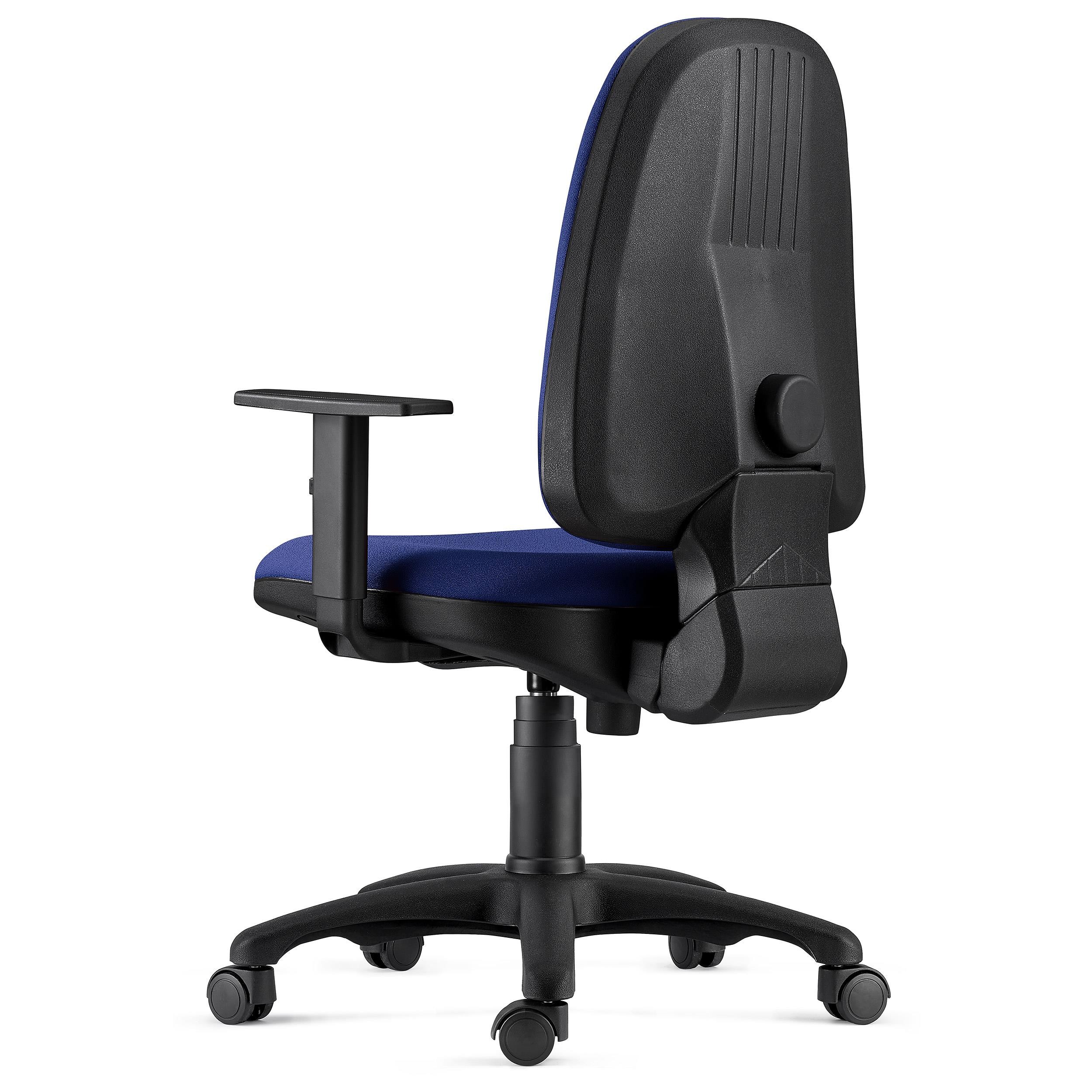 Silla Ergonómica PAROS, en Tela Negra, con Brazos Ajustables