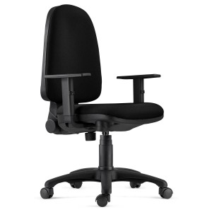 Silla Ergonómica PAROS en Tela Negro con Brazos Ajustables