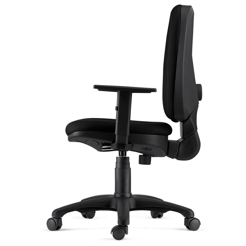 Silla Ergonómica PAROS en Tela Negro con Brazos Ajustables