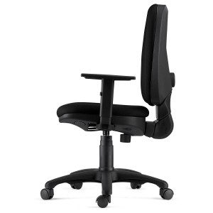 Silla Ergonómica PAROS en Tela Negro con Brazos Ajustables