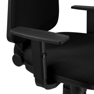 Silla Ergonómica PAROS en Tela Negro con Brazos Ajustables