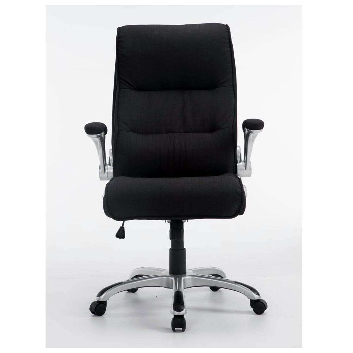 Sillón de Oficina CRISTIANO TELA, Gran Acolchado, Mecanismo Basculante, Uso Diario 8h, En Negro