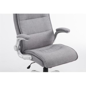Sillón de Oficina CRISTIANO TELA, Reposabrazos Abatibles, En Negro