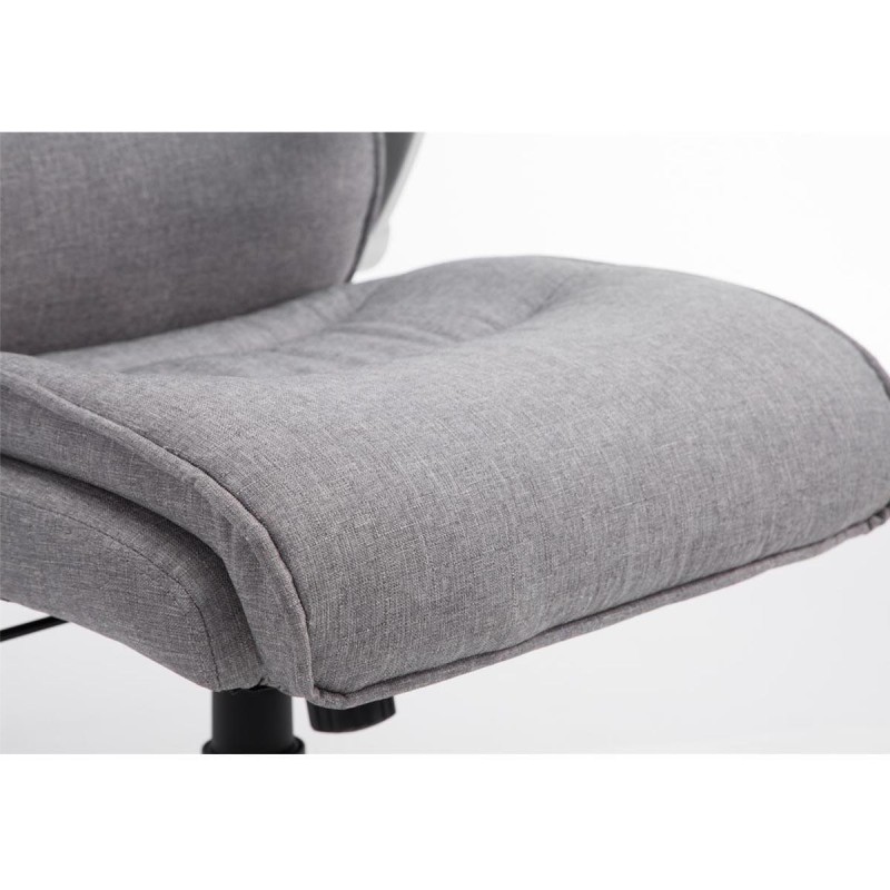 Sillón de Oficina CRISTIANO TELA, Reposabrazos Abatibles, En Negro
