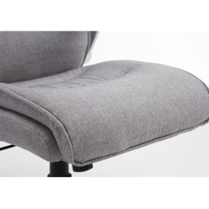 Sillón de Oficina CRISTIANO TELA, Reposabrazos Abatibles, En Negro