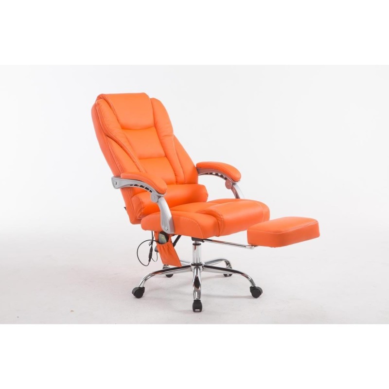 Sillón de Oficina COMODITY MASAJE PIEL, función mansaje, en piel negra