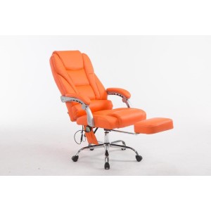 Sillón de Oficina COMODITY MASAJE PIEL, función mansaje, en piel negra