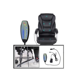 Sillón de Oficina COMODITY MASAJE PIEL, función mansaje, en piel negra