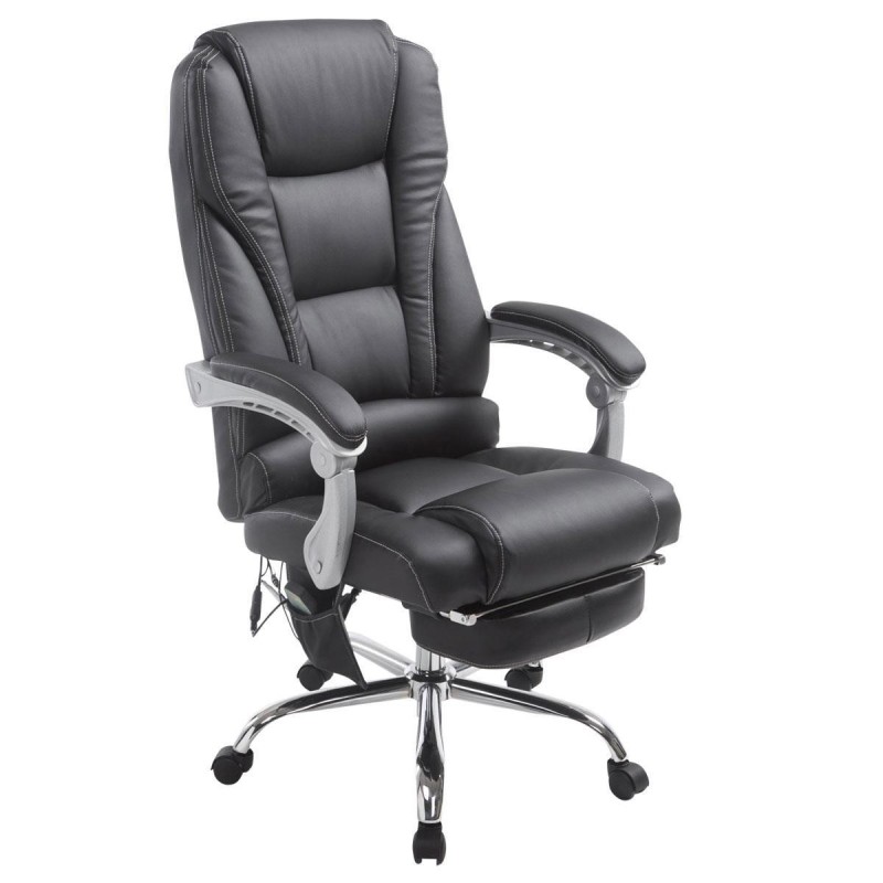 Sillón de Oficina COMODITY MASAJE PIEL, función mansaje, en piel negra