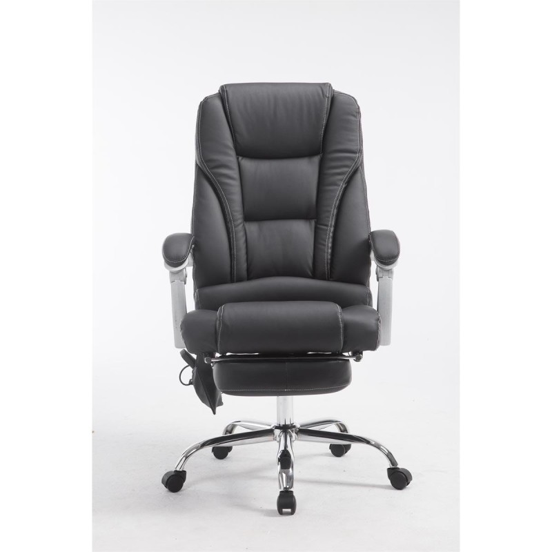 Sillón de Oficina COMODITY MASAJE PIEL, función mansaje, en piel negra