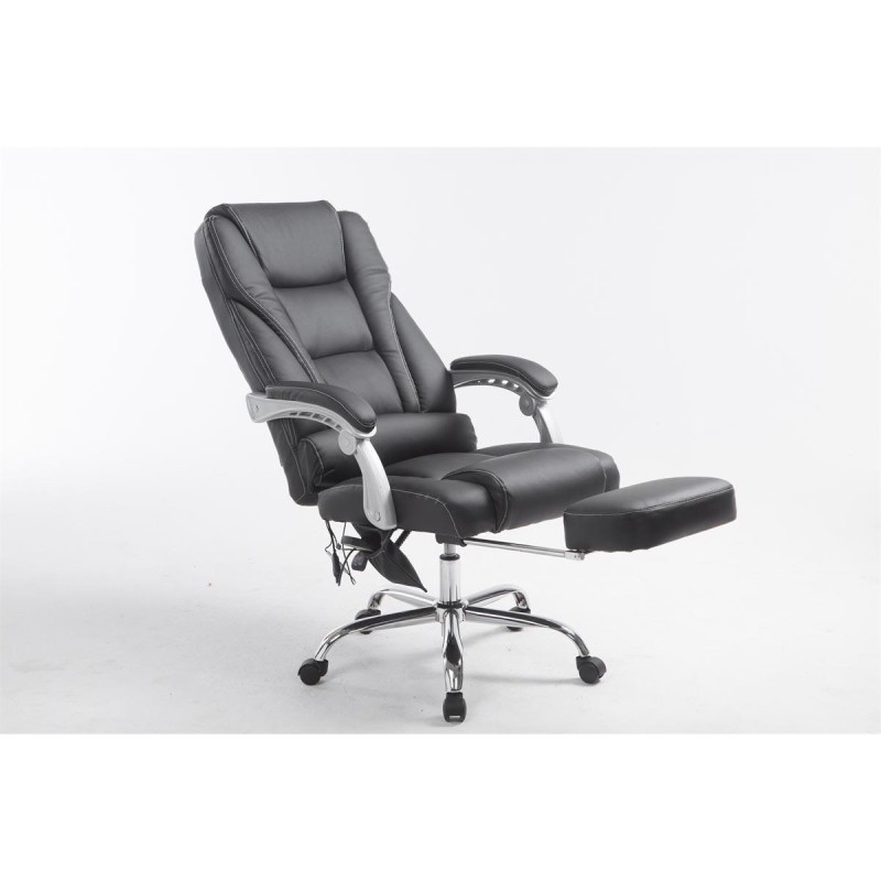 Sillón de Oficina COMODITY MASAJE PIEL, función mansaje, en piel negra