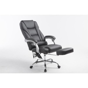 Sillón de Oficina COMODITY MASAJE PIEL, función mansaje, en piel negra