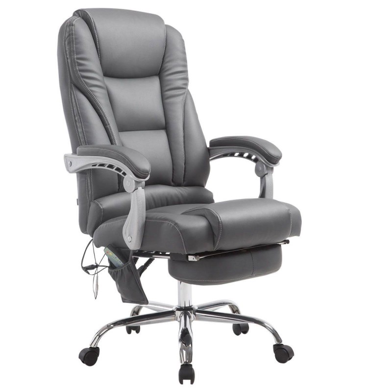 Sillón de Oficina COMODITY MASAJE PIEL, función mansaje, en piel negra