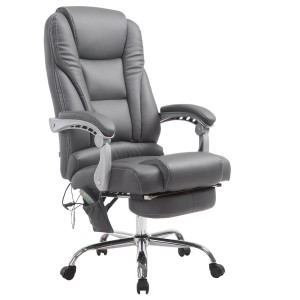 Sillón de Oficina COMODITY MASAJE PIEL, función mansaje, en piel negra