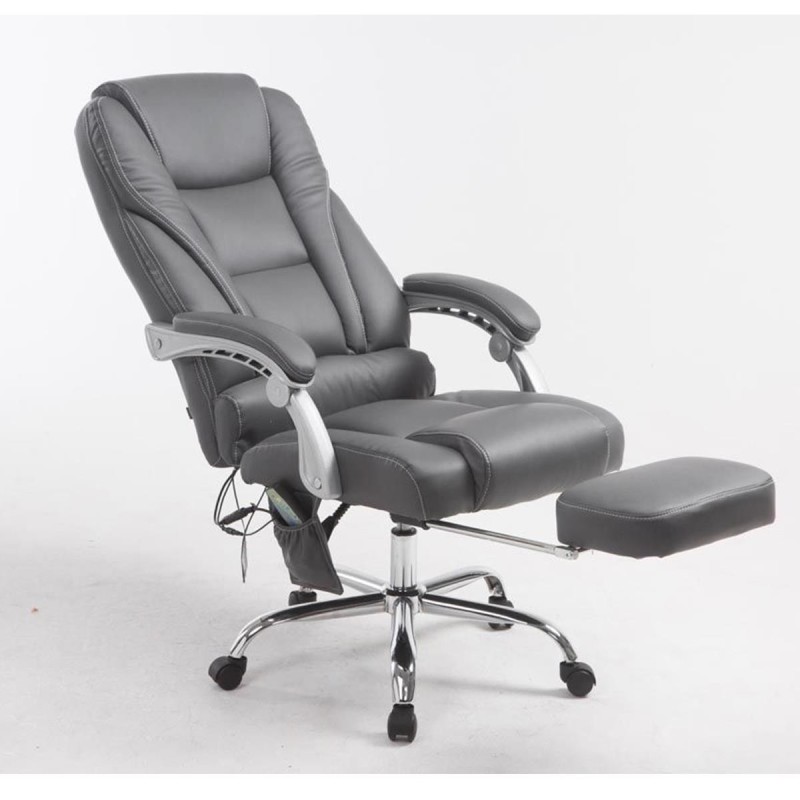 Sillón de Oficina COMODITY MASAJE PIEL, función mansaje, en piel negra