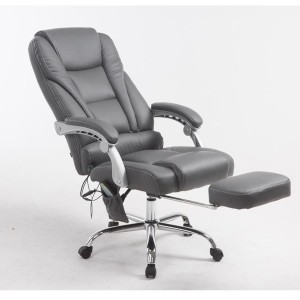 Sillón de Oficina COMODITY MASAJE PIEL, función mansaje, en piel negra