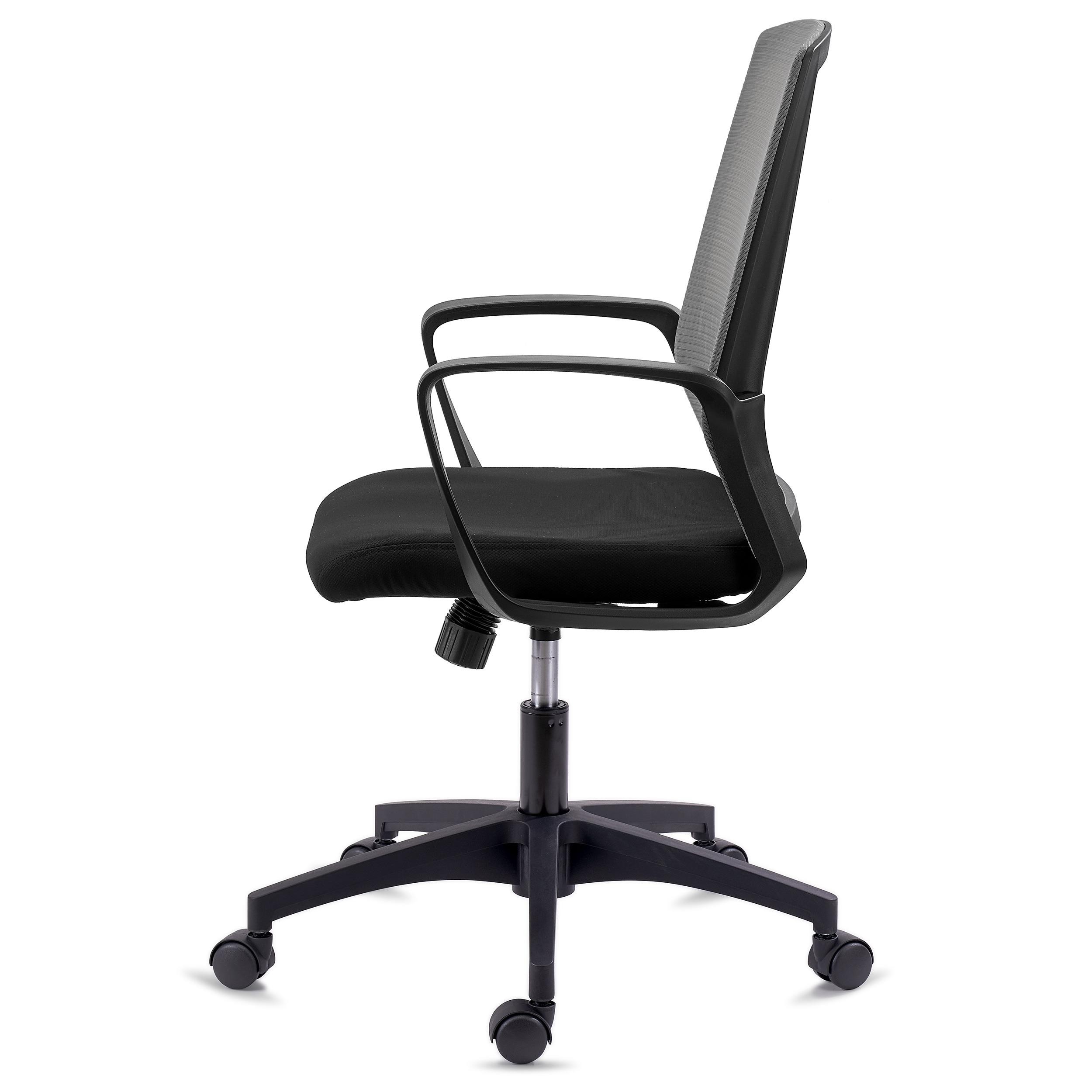 Silla de Oficina IBIZA, Cómoda y Resistente, Soporte Lumbar, Basculante, Negro