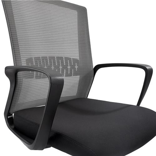 Silla de Oficina IBIZA, Cómoda y Resistente, Soporte Lumbar, Basculante, Negro