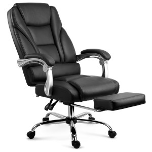 Sillón de Oficina COMODITY en piel negra