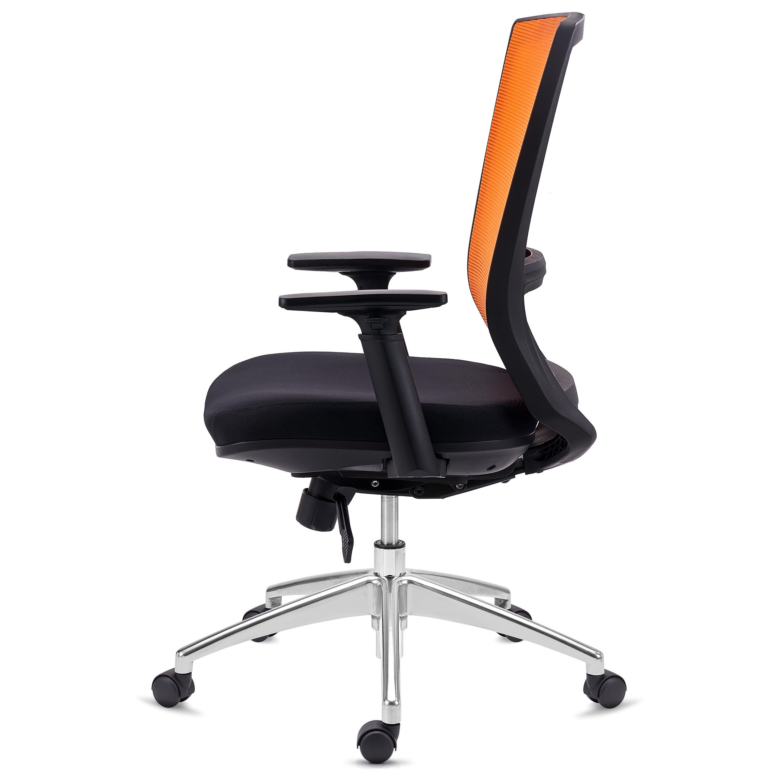 Silla de Oficina MAGNUM, Uso 8 horas, Base de Aluminio, Soporte Lumbar, Negro