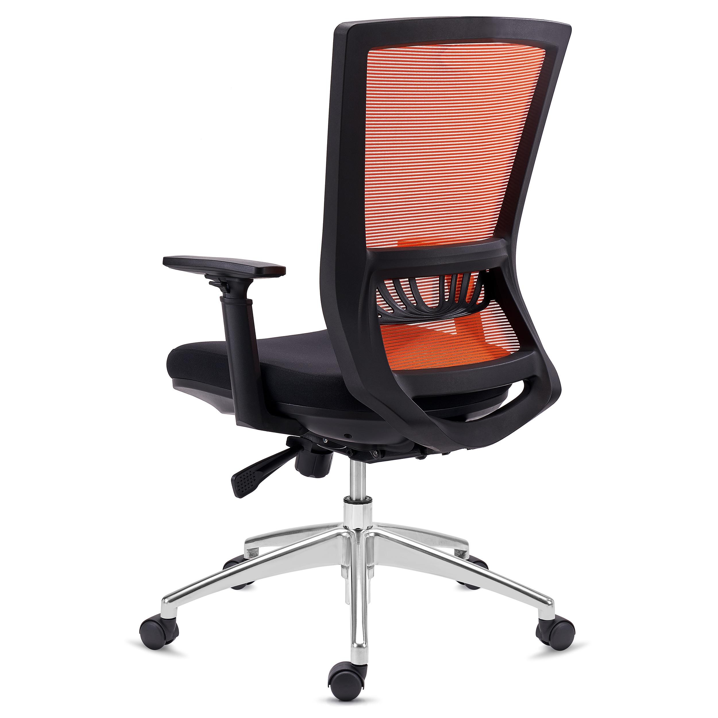Silla de Oficina MAGNUM, Uso 8 horas, Base de Aluminio, Soporte Lumbar, Negro