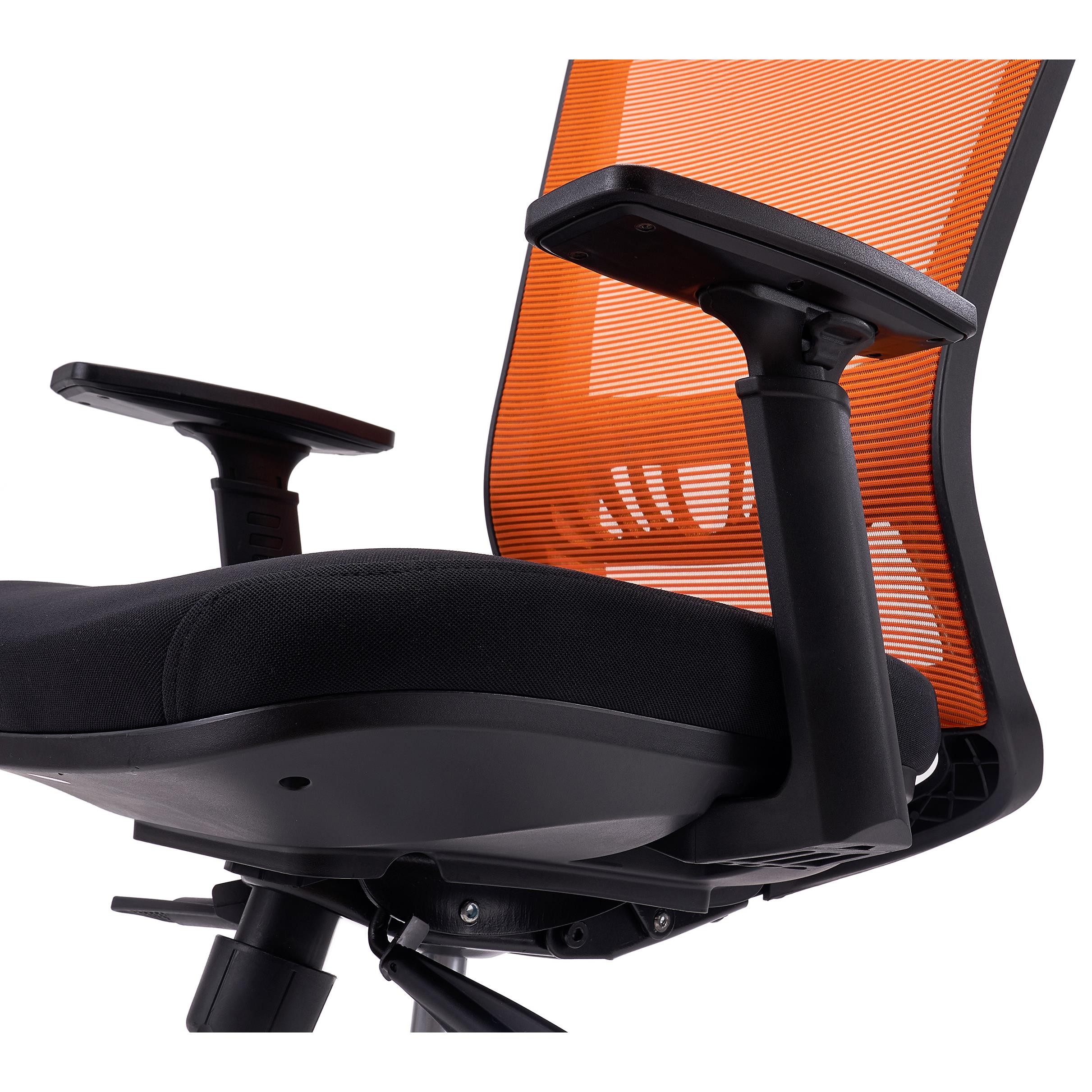 Silla de Oficina MAGNUM, Uso 8 horas, Base de Aluminio, Soporte Lumbar, Negro