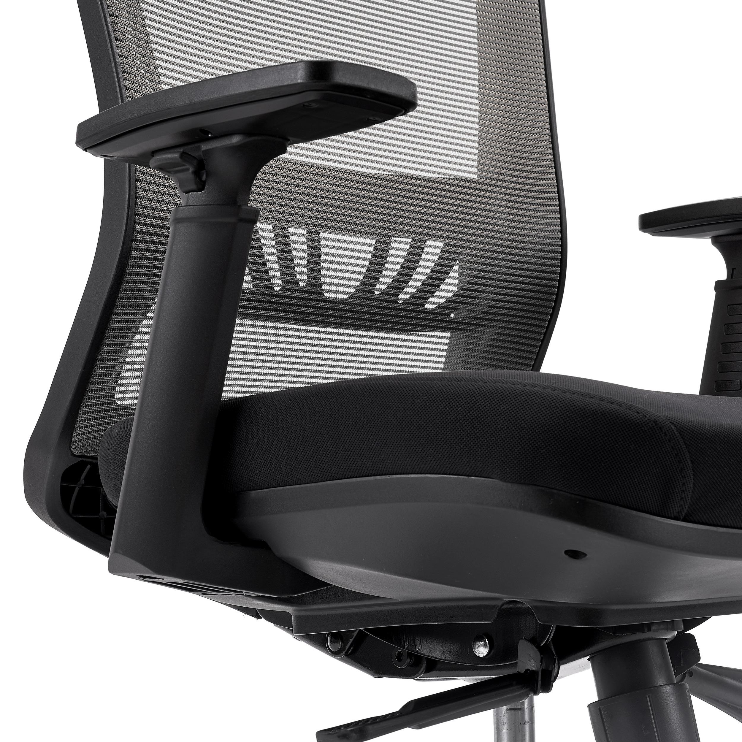 Silla Ergonómica MAGNUM ELITE, Reposacabezas, Uso 8h, Base Aluminio, Soporte Lumbar, Negro