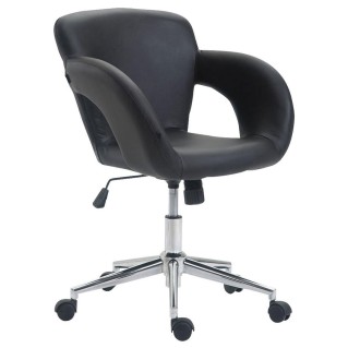 Silla de Oficina ALVA en Piel color Negro