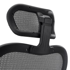 Silla de Oficina Ergonomica, ROYAL, con cabecero y soporte lumbar, en negro
