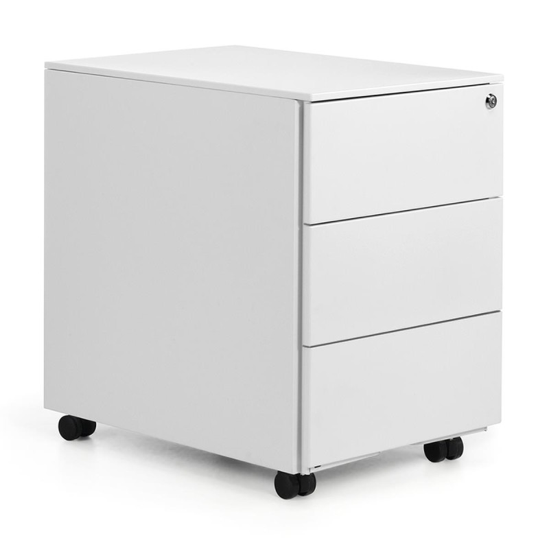 Archivador con Ruedas SEREN, 3 Cajones, color Blanco