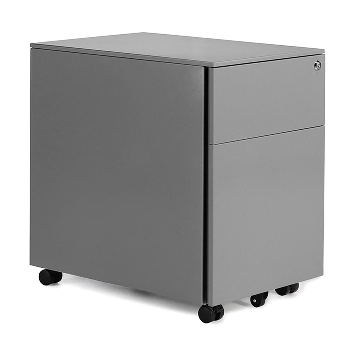 Archivador con Ruedas SEREN, 2 Cajones, Dimensiones 40x54x55 cm, color Gris