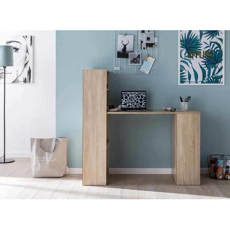 Mesa de ordenador YASMIN en madera color blanco