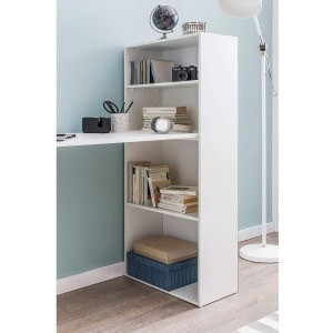 Mesa de ordenador YASMIN en madera color blanco