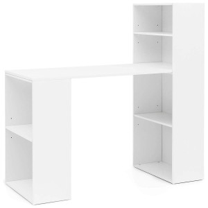 Mesa de ordenador YASMIN en madera color blanco