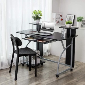 Mesa para Ordenador OHIO PRO en Metal y Madera color Negro