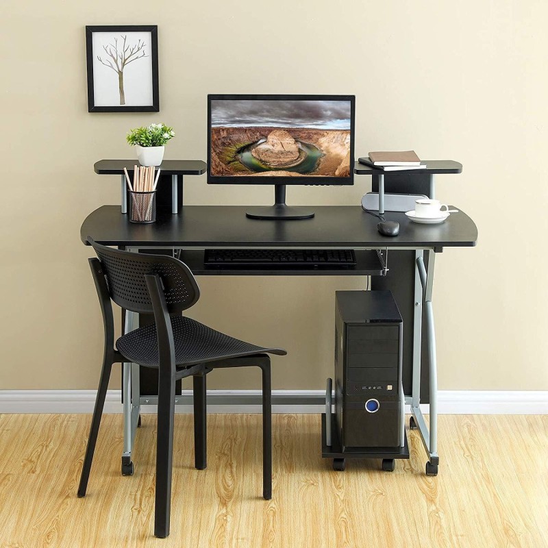 Mesa para Ordenador OHIO PRO en Metal y Madera color Negro