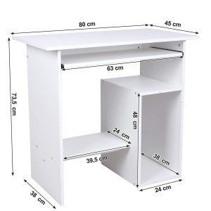 Mesa para Ordenador ORNELA en Madera color Blanco
