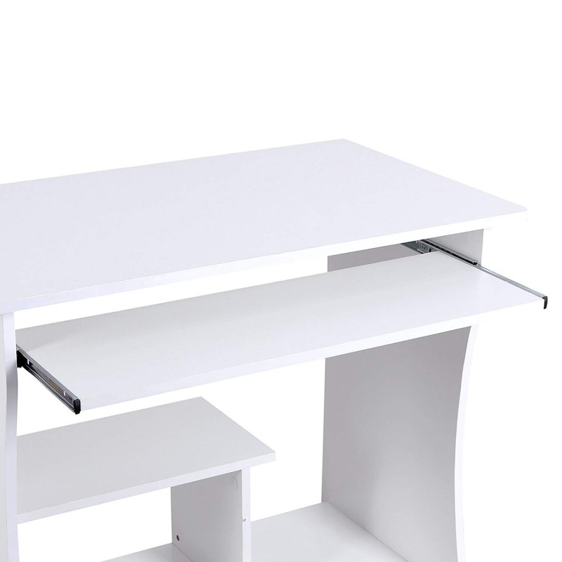 Mesa para Ordenador con Ruedas KIARA en Madera color Negro