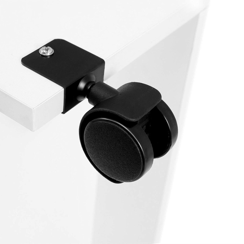 Mesa para Ordenador con Ruedas KIARA en Madera color Negro