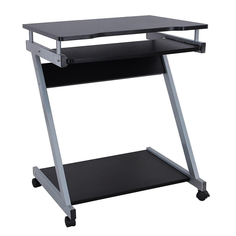 Mesa para Ordenador con Ruedas MANE en Madera color Negro