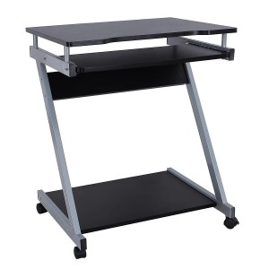 Mesa para Ordenador con Ruedas MANE en Madera color Negro