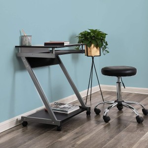 Mesa para Ordenador con Ruedas MANE en Madera color Negro