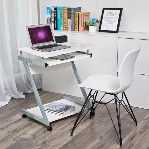 Mesa para Ordenador con Ruedas MANE en Madera color Negro