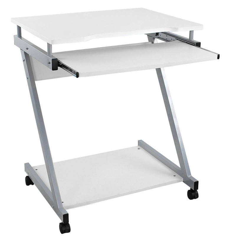 Mesa para Ordenador con Ruedas MANE en Madera color Negro